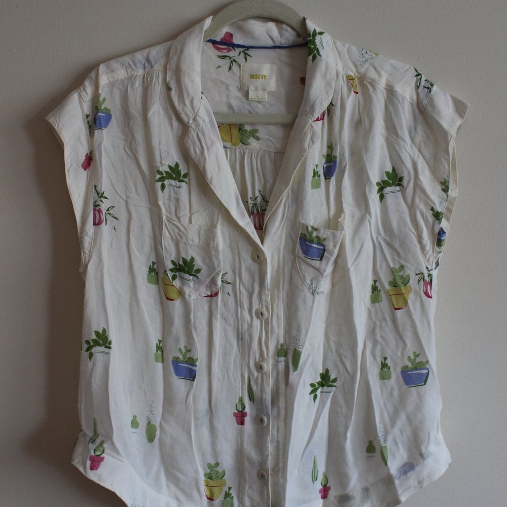 Anthropologie button down plant lovers shirt!